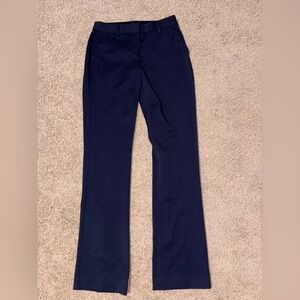 Express Navy Straight-Leg Dress Pants